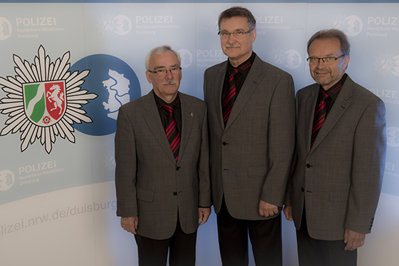 v.l.n.r. Lothar Herrmann - 1. Schatzmeister -, Horst Fiedler - Vorsitzender - , Herbert Zachcial - Geschäftsführer